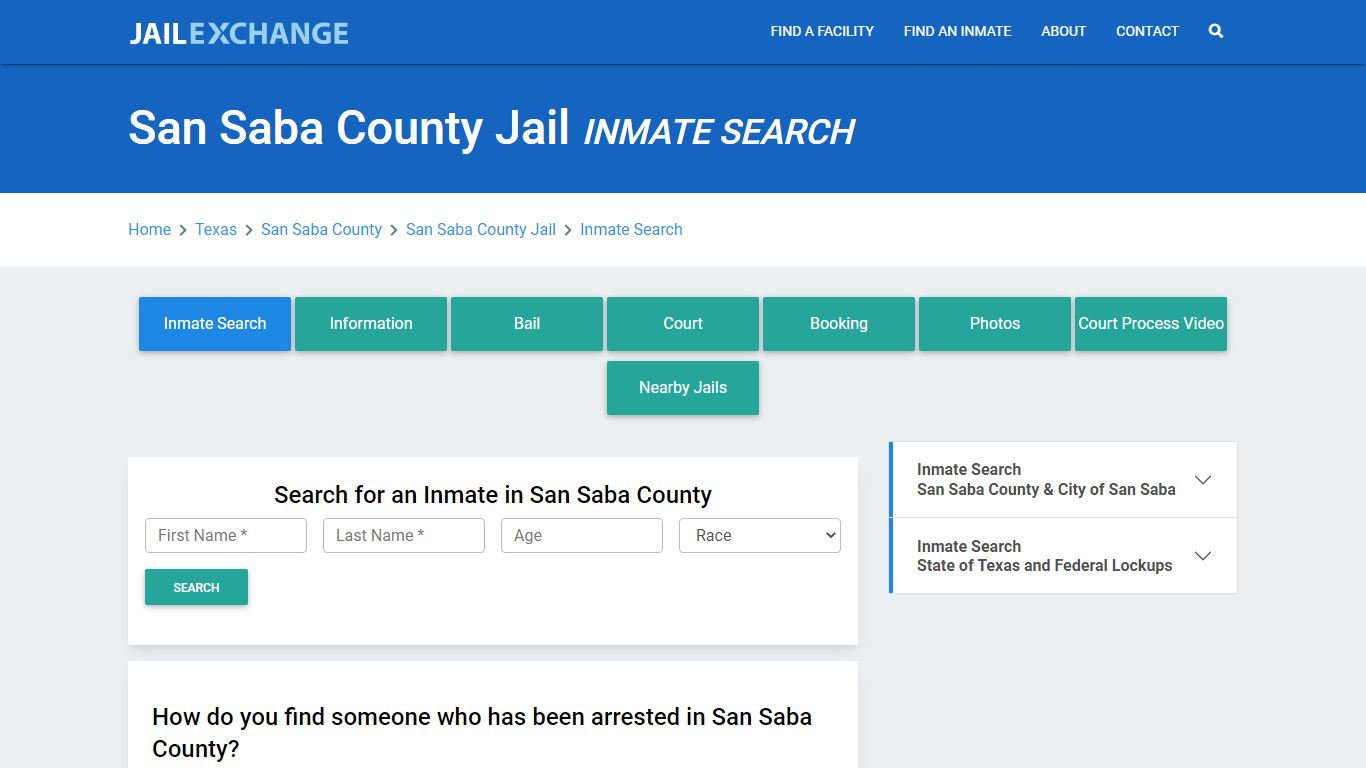 San Saba County Jail, TX Inmate Search: Roster & Mugshots